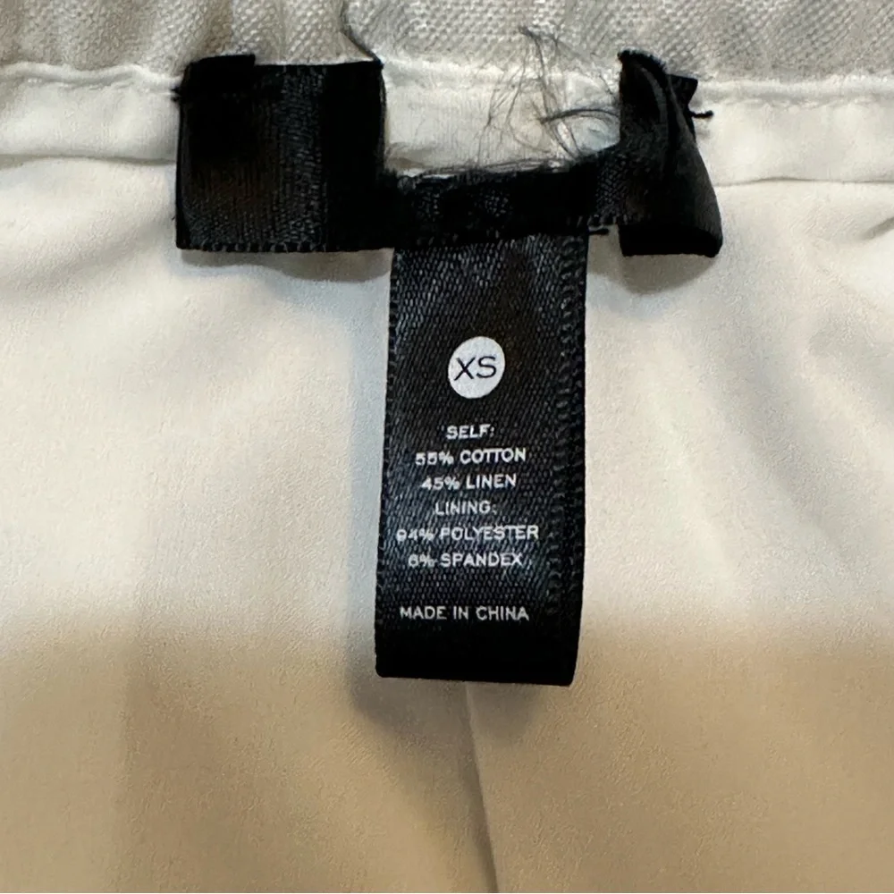 Aqua cotton and linen lined pants size XS - Picture 10 of 13